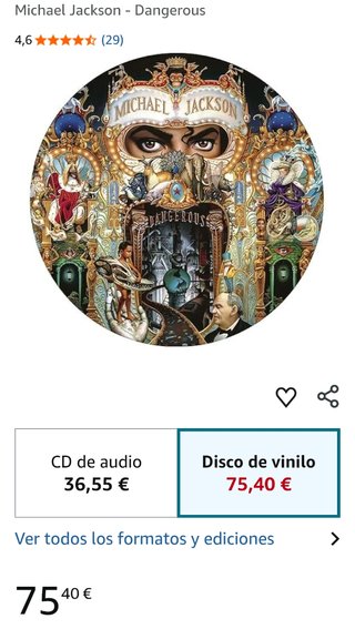 Picture disc Michael Jackson Dangerous