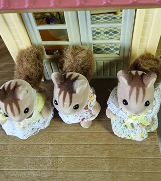 Ardillas Sylvanian Families Trillizas