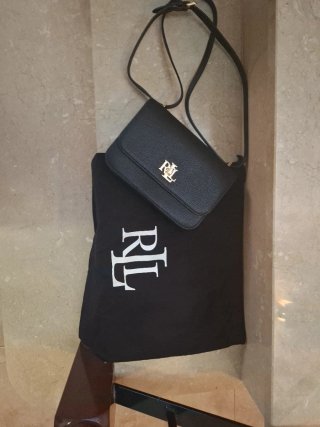 Bolso Hombro Negro Ralph Lauren.