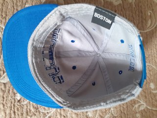 Gorra Boston Talla M Visera Plana Gris/Azul