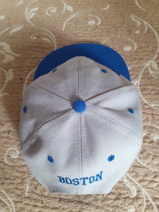 Gorra Boston Talla M Visera Plana Gris/Azul