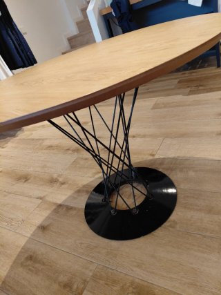 Mesa redonda madera y metal