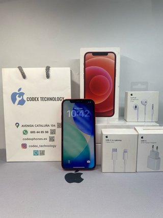 IPHONE OUTLET 12 BATERIA 100% ROJO