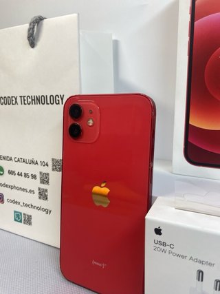 IPHONE OUTLET 12 BATERIA 100% ROJO