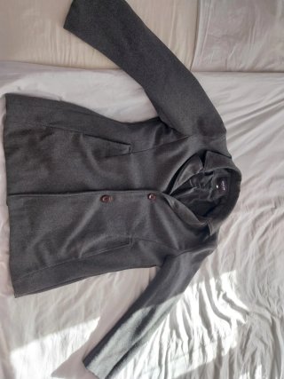 Chaquetón de paño gris hombre