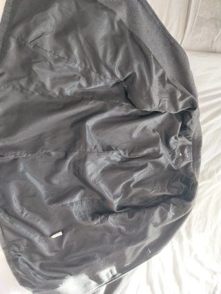 Chaquetón de paño gris hombre
