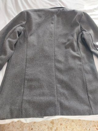 Chaquetón de paño gris hombre