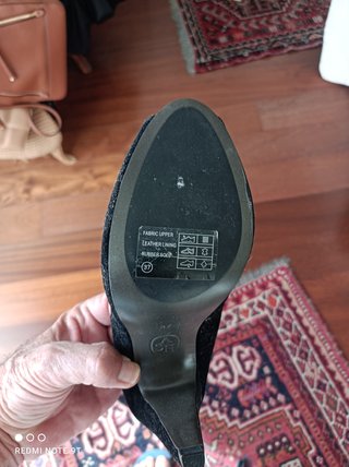 Zapatos terciopelo negros T37