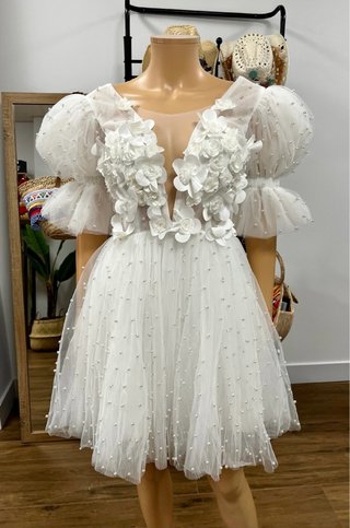 Vestido de Novia Corto Tul