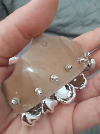 Pendientes plateados