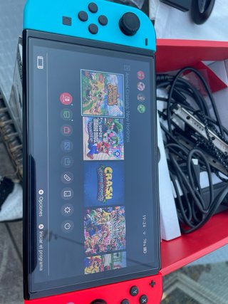 Nintendo Switch Completa Caja Joy-Cons Neón