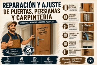 Reparación y ajuste de puertas, persianas ...