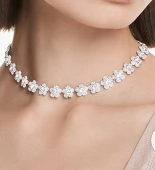 Collar  flores Swarovski