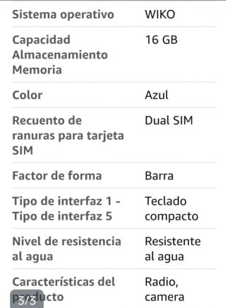 Teléfono móvil Wiko azul nuevo sin usar