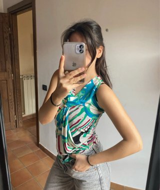 Blusa vintage multicolor
