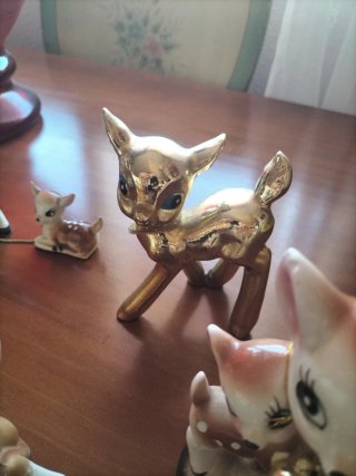 Figuras vintage de ciervos cerámica