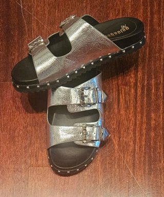 Ciabatte Gold & Gold Donna Argento Nero