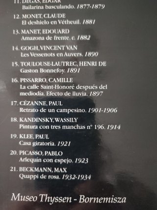 21 Láminas Cuadros Museo Thyssen Bornemisza