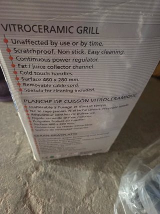 Plancha Vitrocerámica Jata Vitro Magic SIN USAR