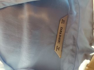 Camisa Zara Azul Talla S con Detalles