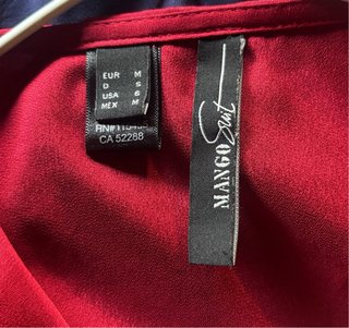 Blusa Mango Manga Larga Talla M Roja