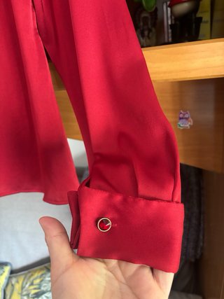 Blusa Mango Manga Larga Talla M Roja