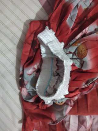 Vestido niña rosa con falda estampada. Sin Uso ✅
