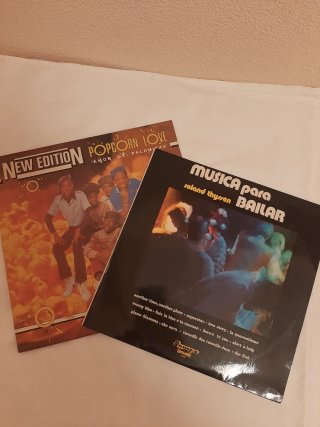 2 Vinilos Popcorn Love y Musica para Bailar