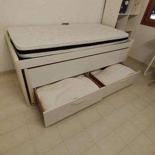 Cama nido con cajones y cama extraíble