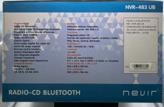 Reproductor CD/MP3/USB Nevir Bluetooth