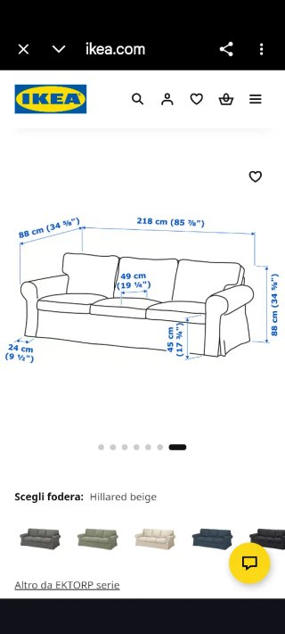 Divano 3 posti Ektorp Ikea beige