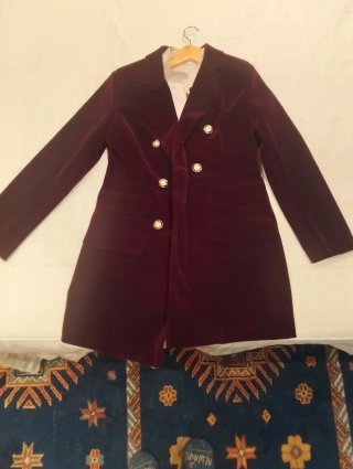 Blazer Terciopelo Vintage Morado Dorado