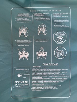 Cuna de viaje plegable