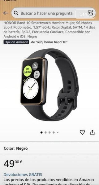 Honor Band 10 Nuevo
