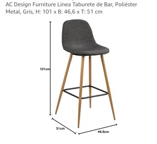 Pack 2 Taburetes AC Design Gris
