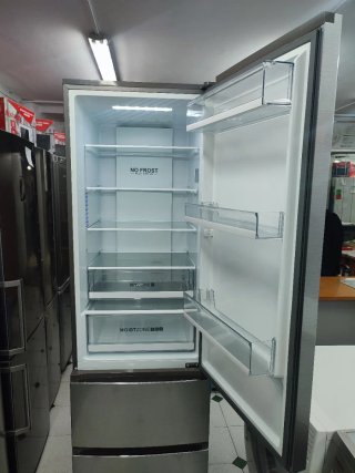Nevera Haier plateada 200/60cm clase E con garantí