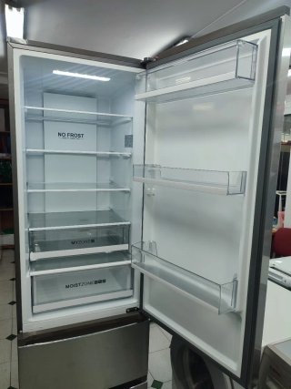 Nevera Haier plateada 200/60cm clase E con garantí