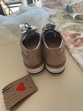 Zapatos planos beige mujer talla 39
