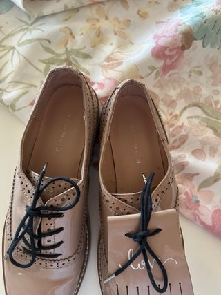 Zapatos planos beige mujer talla 39