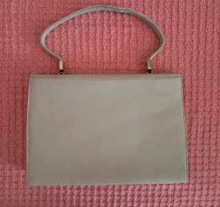 Borsa vintage pelle bianca anni '60