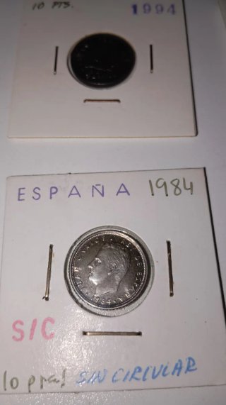 Lote 9 Monedas 10 Pesetas España Diferentes Años