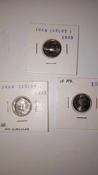 Lote 9 Monedas 10 Pesetas España Diferentes Años