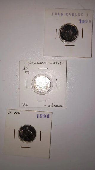 Lote 9 Monedas 10 Pesetas España Diferentes Años