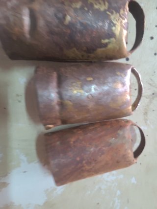Lote de 7 Cencerros Antiguos Estrella y de la V