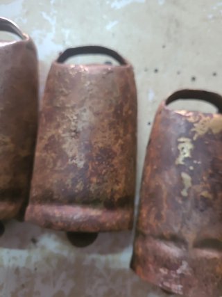 Lote de 7 Cencerros Antiguos Estrella y de la V