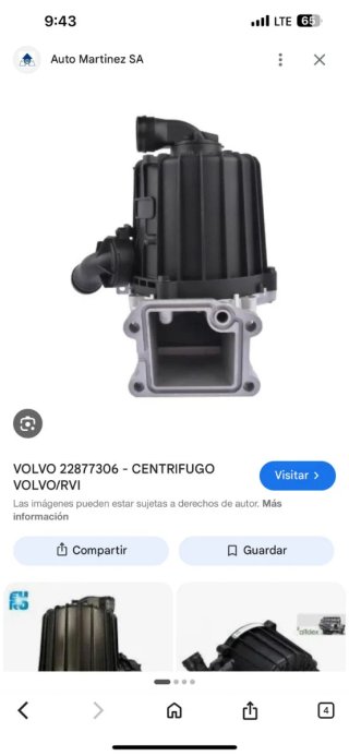 separador de aceite Volvo D13