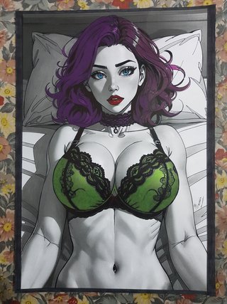 Dipinto quadro disegno donna