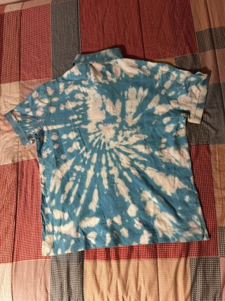 Polo Lacoste da donna Tie-Dye Blu/Bianco