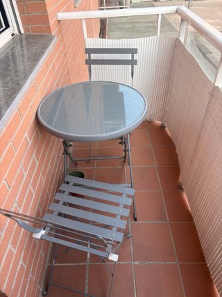 Mesa y 2 Sillas Plegables Jardín