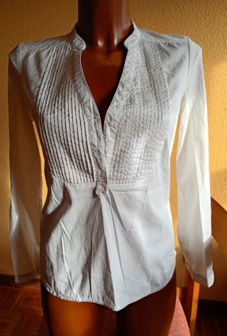 Camisa blanca entallada manga larga